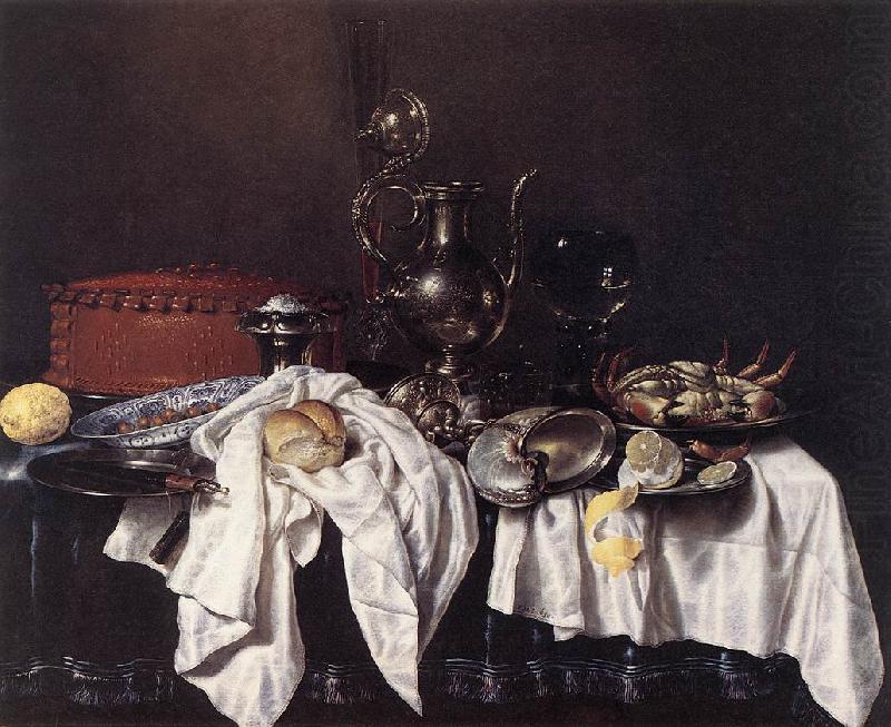 HEDA, Willem Claesz. Still-Life with Pie, Silver Ewer and Crab sg china oil painting image